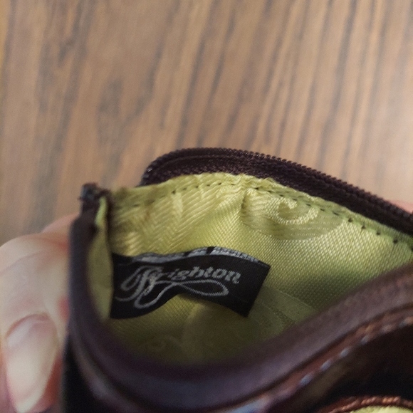 Brighton change purse leather zipper clear heart window - Picture 6 of 6